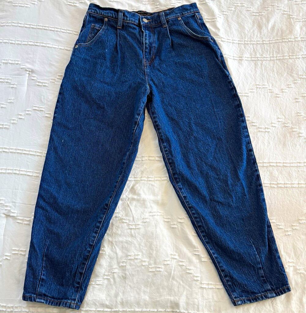 Banana Republic High Rise Balloon Jeans Dark Wash Relaxed Tapered 28/6